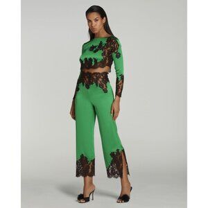 Agent Provocateur Trishya Emerald Green Silk Pajama Set NWT $1745